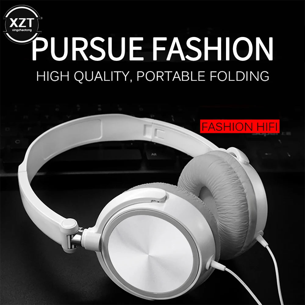 Wired Over-Ear Headphones With Mic – Stereo HD Sound