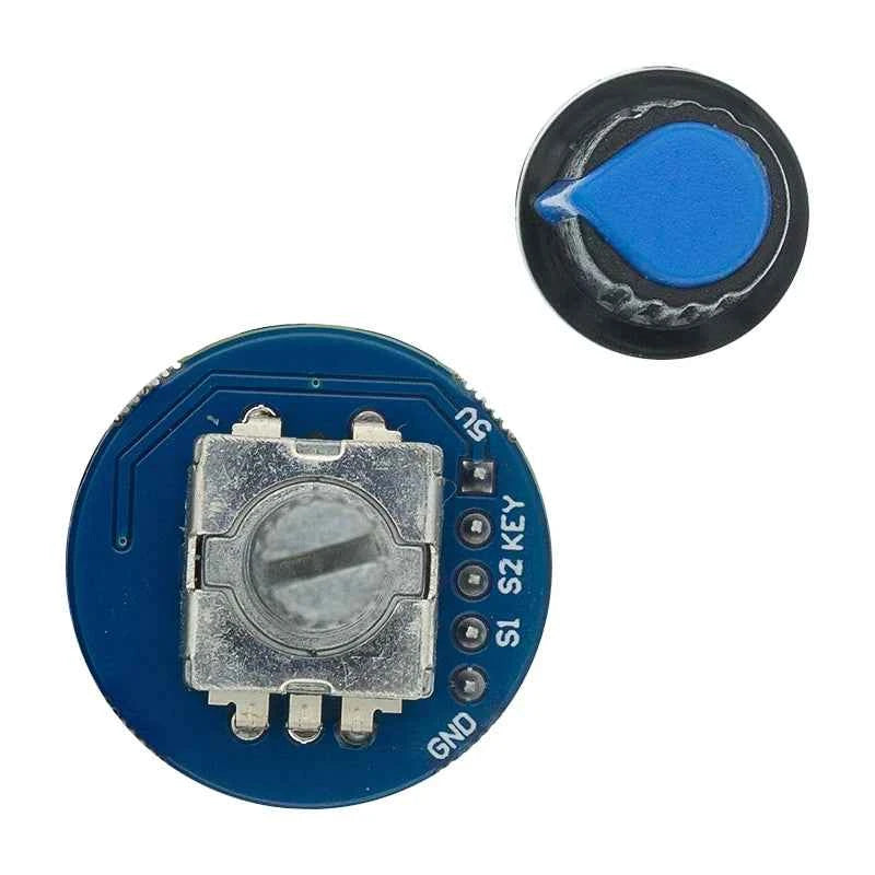 TENSTAR 2PCS Rotary Encoder Module Brick Sensor Development Round Audio Rotating Potentiometer Knob Cap EC11