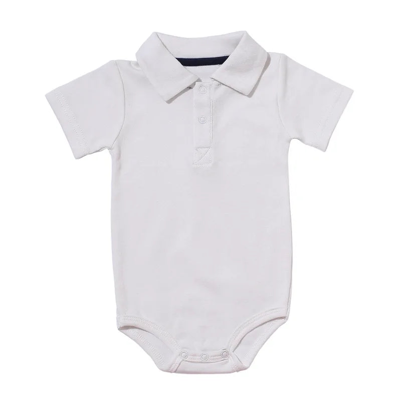 Bodysuit & One Pieces Baby Clothes Summer Short-sleeved Polo Baby Jumpsuit Crawling Clothes Baby Clothes Romper Newborn Clothes