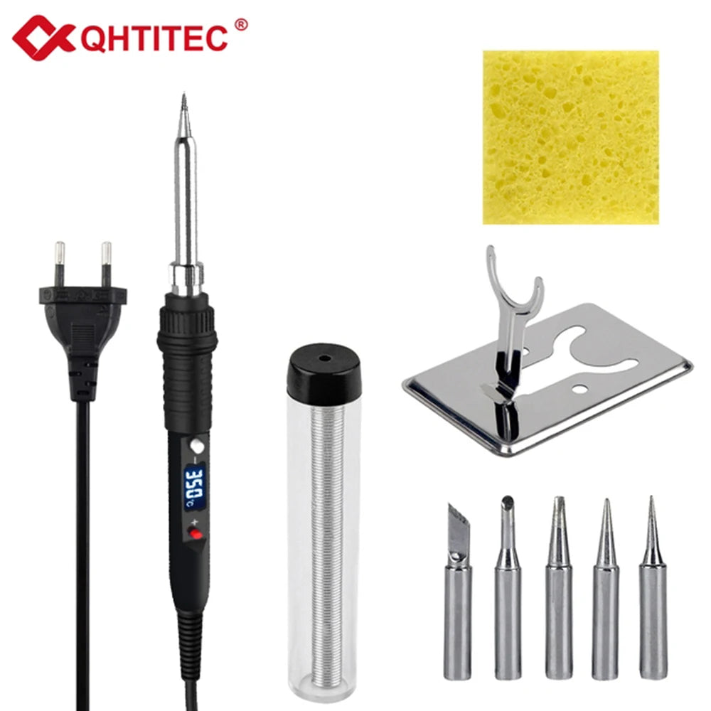 JCD Electric Soldering iron 80W 220V LCD Digital Display Adjustable temperature multimeter soldering iron kit Welding solder908S