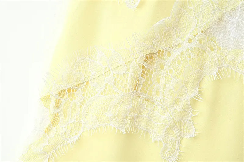 New Lace Mini Spaghetti Strap Dress For Women Irregular Backless Slit Sexy Evening Party Dress Female High Waist Bottom Dresses