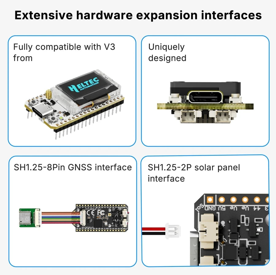 Meshtastic Heltec Wifi LoRa 32 V4 0.96inch OLED ESP32 SX1262 GPS  Solar Powered Dev-Board WiFi BLE Low Power For Arduino IoT