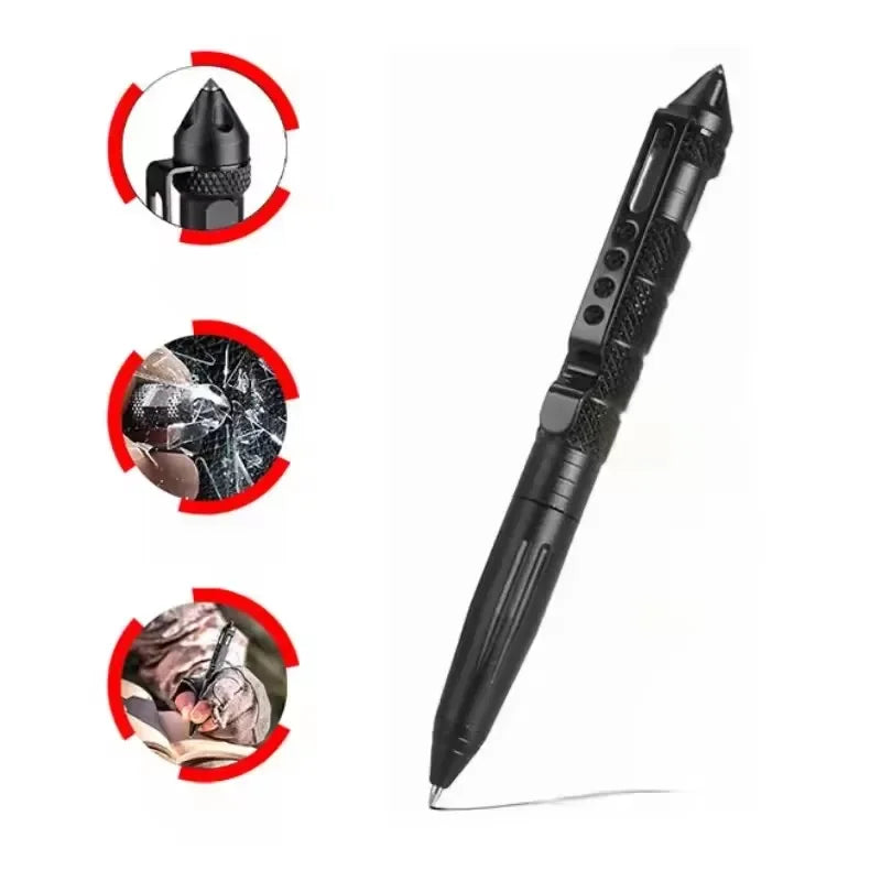 Tactical Pen Self Defense Multifunction Emergency Survival Tool Glass Breaker Tungsten Steel Writing Pen Outdoor Rescue Escape