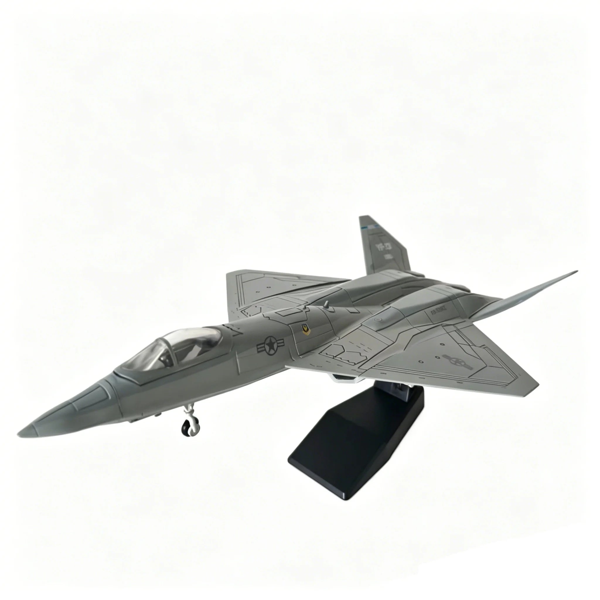 1/72 Scale YF-23 Black Widow II Fighter Jet Model, Plastic Snap Fit Kit No Glue Required, Diecast Military Aircraft Replica Coll