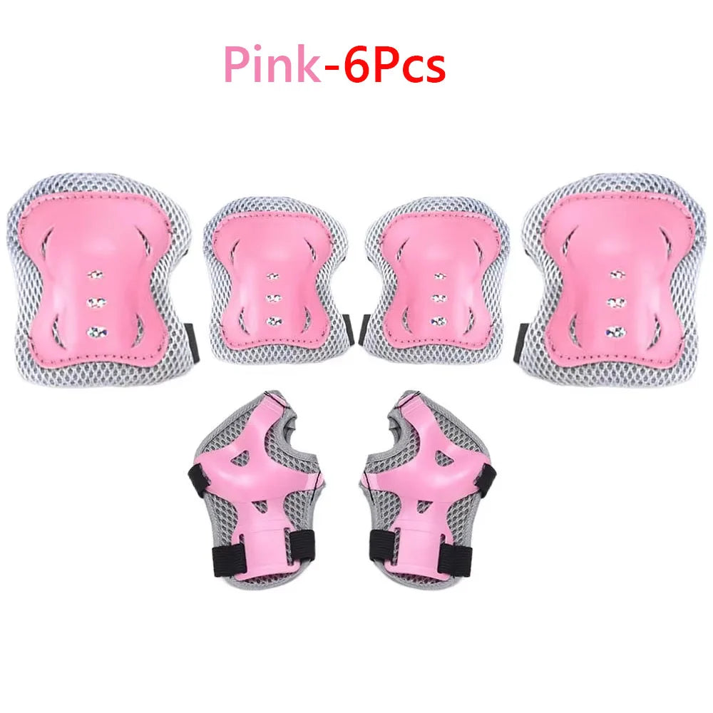 Kids Knee Pads Elbow Pads Age 3-7 Toddler Boys Girls, 6 In 1 Protective Gear Safety Set with Wrist Guard for Skating Cycling Ne