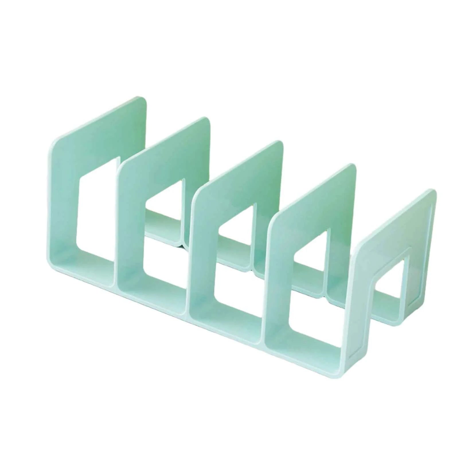 Desktop File Storage Rack Macaron Colored Plastic Folder School Company Office Vertical Book Notebook Holder Organizer Supplies