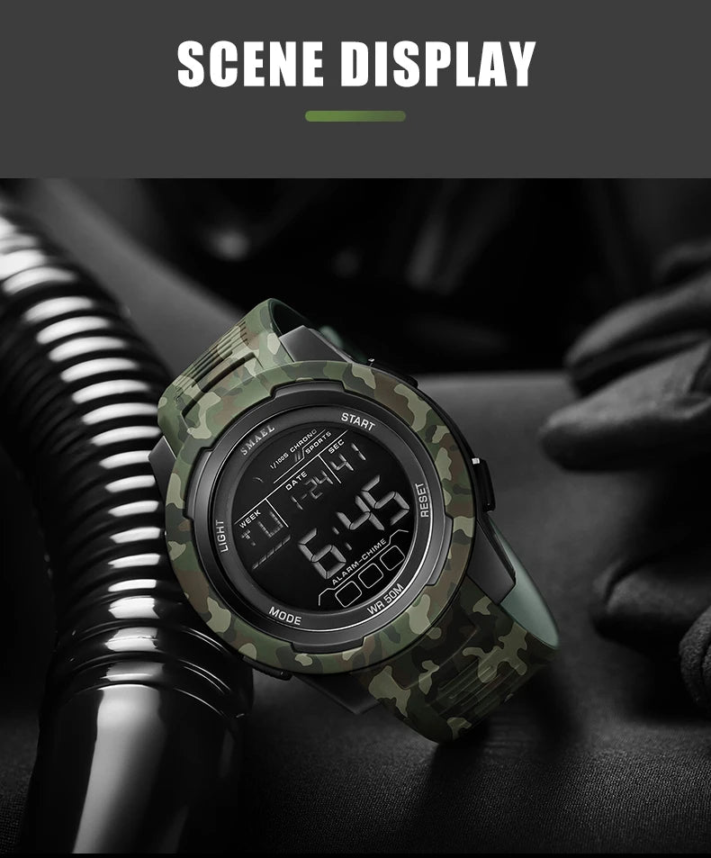 New SMAEL 8105 Watches Camo Strap Military Sport Watch for Men Clock Fashion Digital Wristwatch Waterproof Shockproof Watches