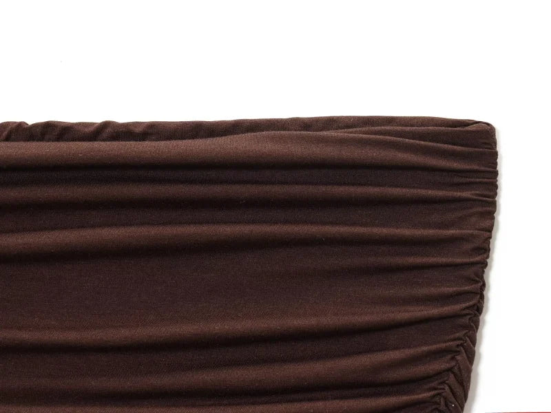 ETJ 2025  women's new dress elegant sexy off-shoulder fashion pleats details slimming strapless dress