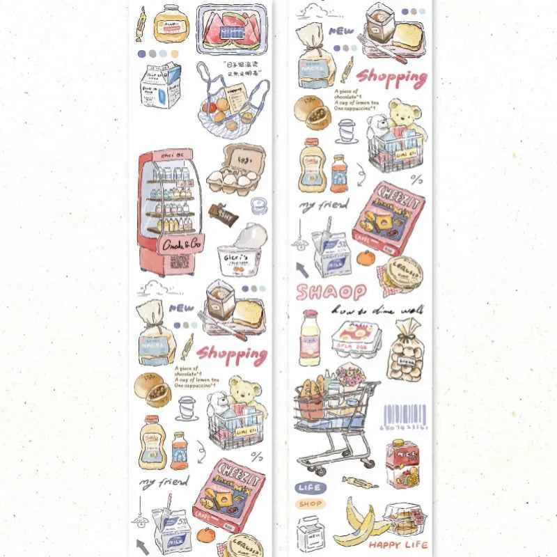 Mr. Paper 4 style 1 roll/pack of special oil masking tape for DIY phone case photo frame and other handbook material decoration