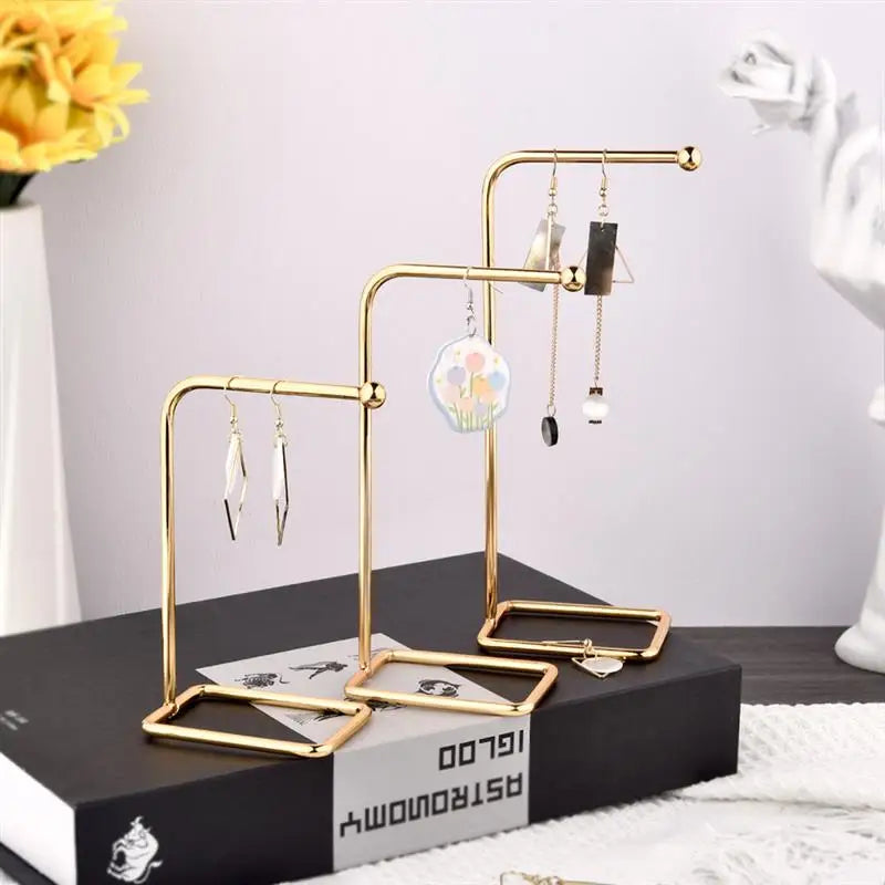 High Quality Jewelry Organizer Shelf Metal Earring Storage Rack DIY Jewelry Organizer Holder Pendants Necklace Display Stand