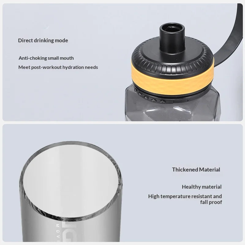 Large-capacity Sports Water Bottle Made of PC Material with Leak-proof Design Suitable for Use in Fitness Venues and Outdoors