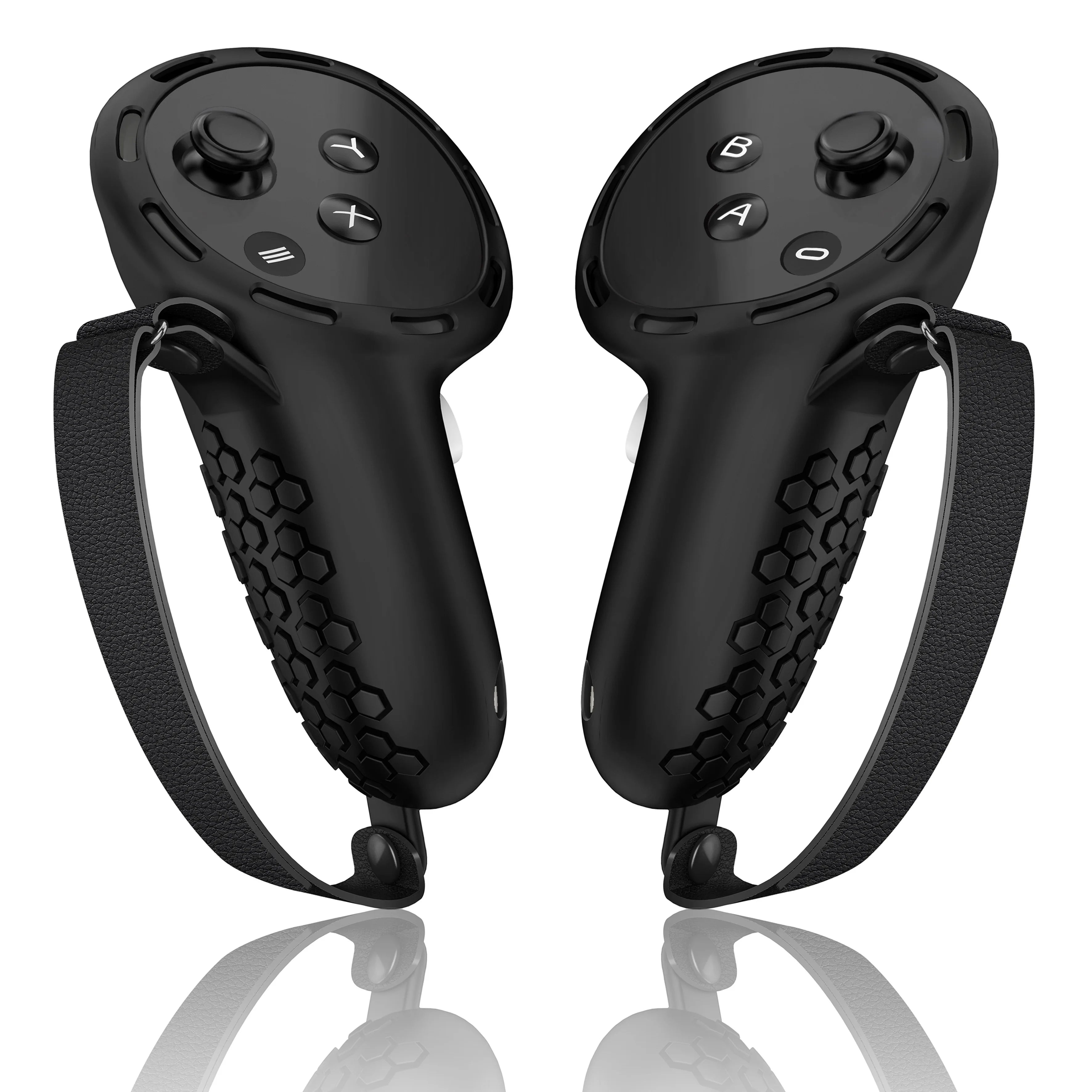 For Meta Quest 3 Silicone Protective Shell 7 IN 1 Set Controller Grip Cover Tempered Glass Film Face Case Lens Cap VR Accessory