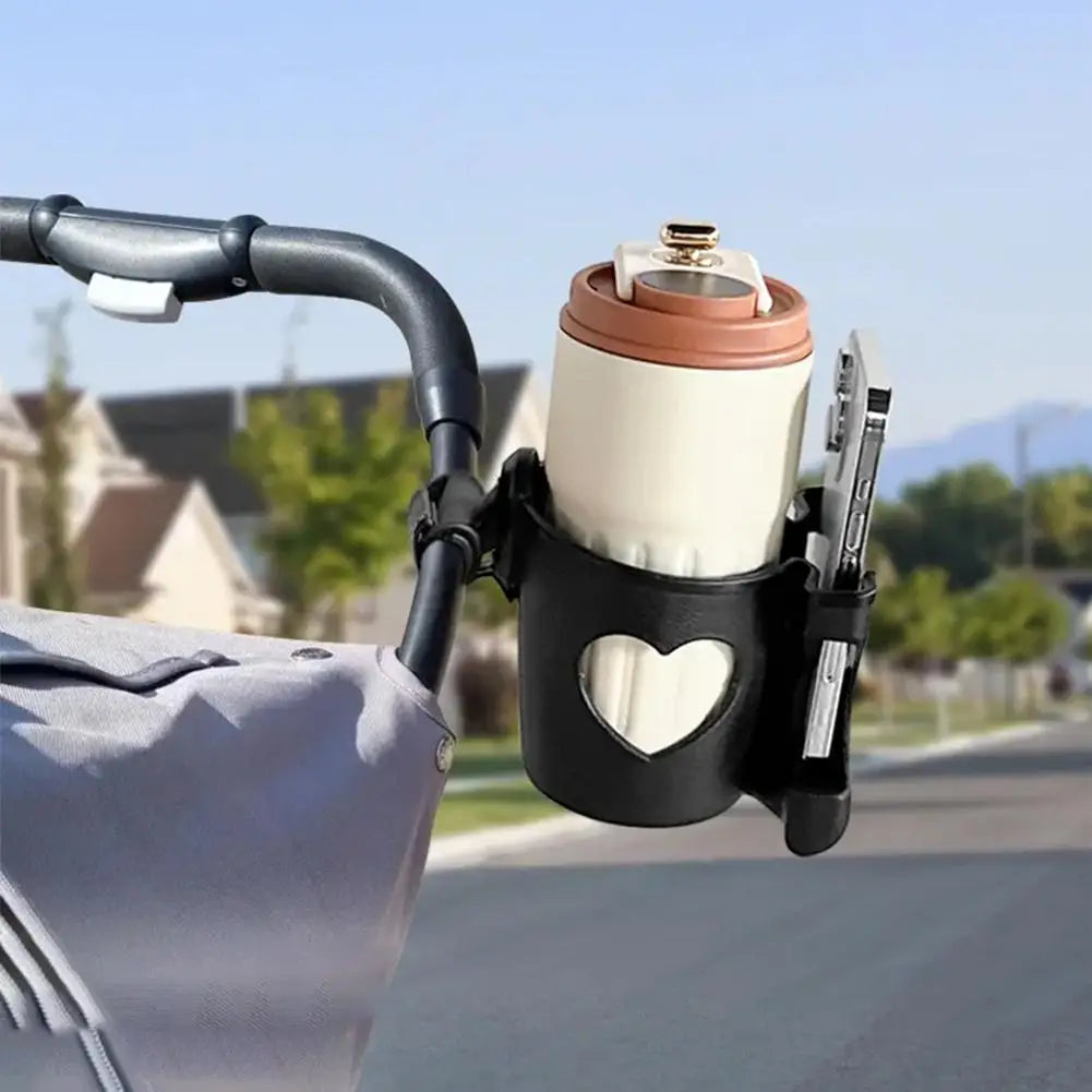 2-in-1 Baby Stroller Cup Holder Phone Holder Multifunctional Universal Infant Bottle Holder Stroller Accessories Cup Holder