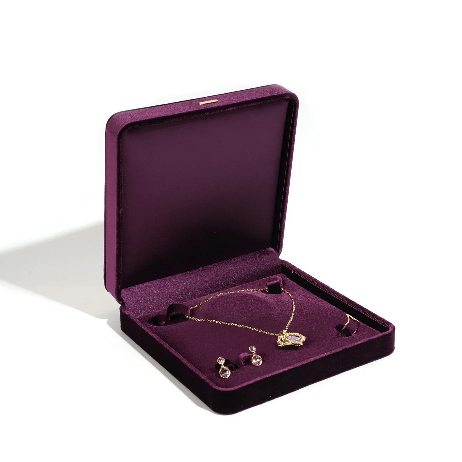High Grade Retro Velvet Jewelry Organizer Box Ring Earrings Bracelet Necklace Storage Gift Jewelry Packaging Case