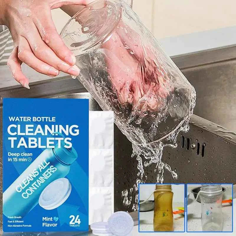 Effervescent Water Bottle Cleaning Tablets – Odor & Scale