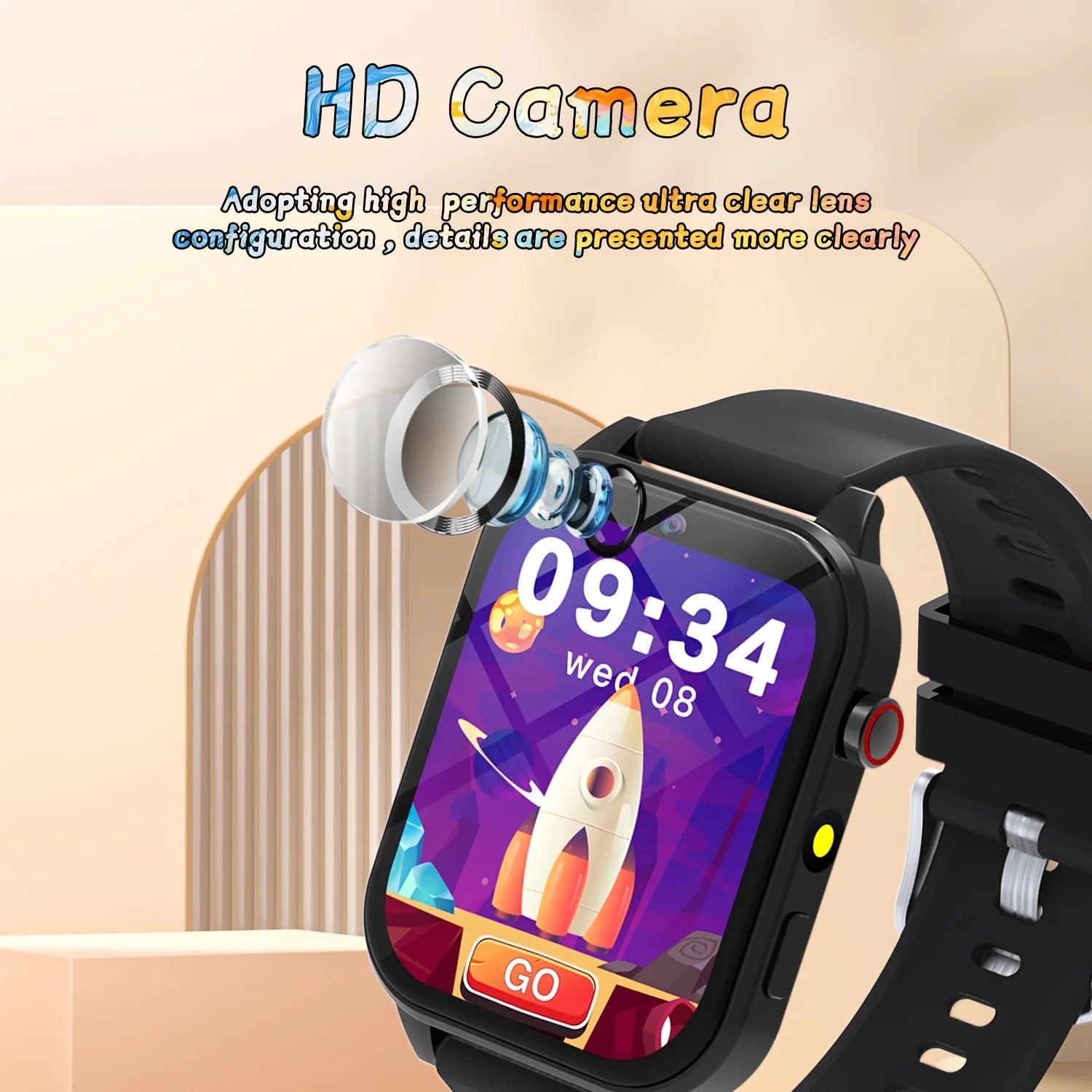 Kids Smart Learning Watch with Educational Games, Camera & Music Player - Touch Screen Kids Tablet for & Ages 3+, Pedometer