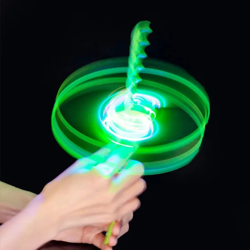 LED Luminous Bamboo Dragonfly Flying Saucers Outdoor Night Shooting Helicopters Flying Toys Kids Birthday Party Props Toy