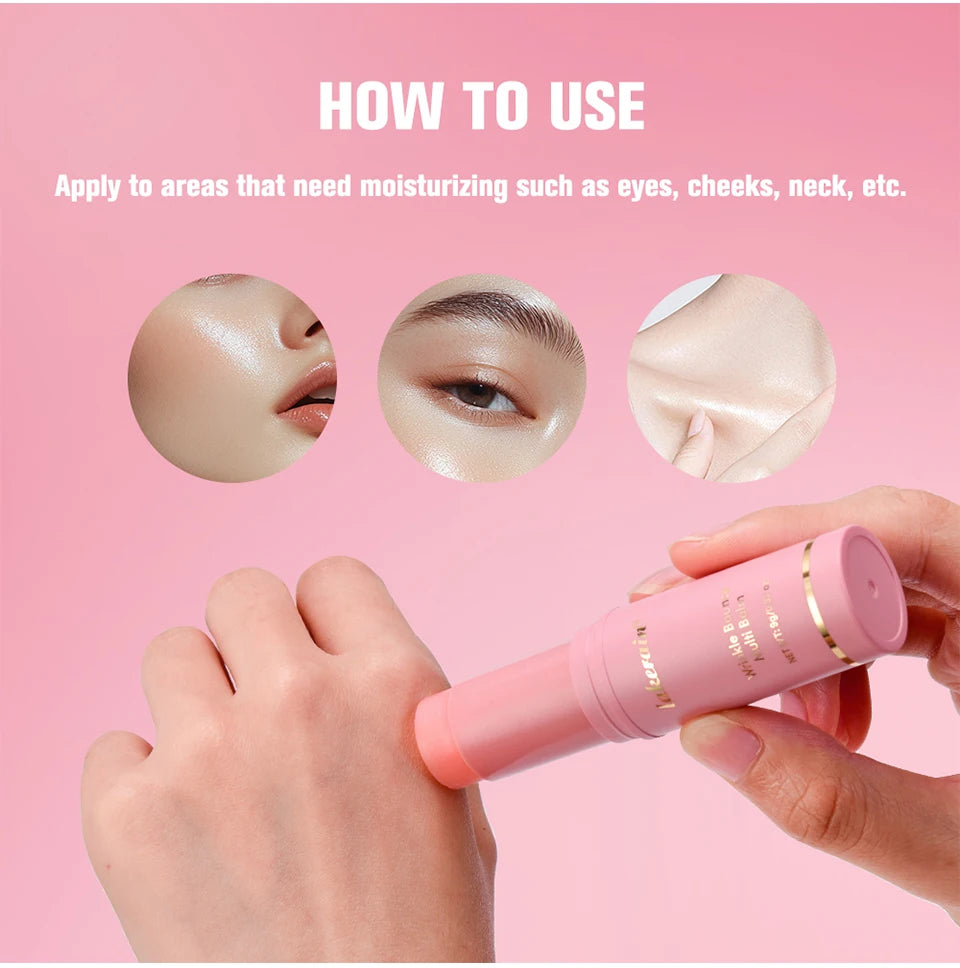 Pink Hydrating Stick Deep Hydrating Facial Skin Multi-functional Long-lasting Brightening Smooth Wrinkle Stick Skin Care Makeup