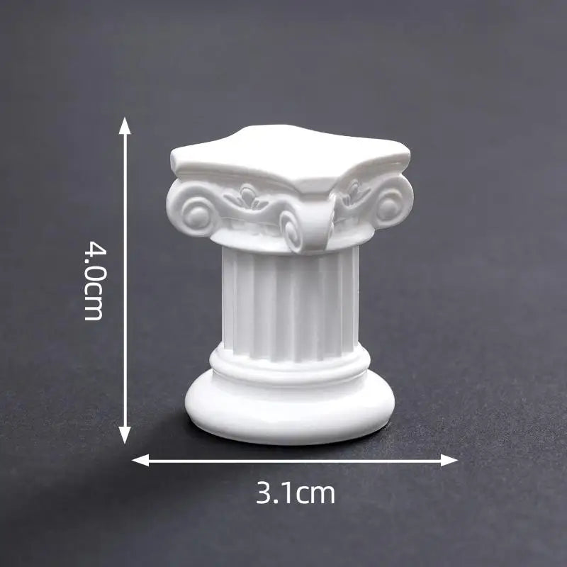 Indoor Home Dinning Room Garden Scenery Decor Roman Pillar Greek Column Statue Pedestal Candlestick Stand Figurine Sculpture