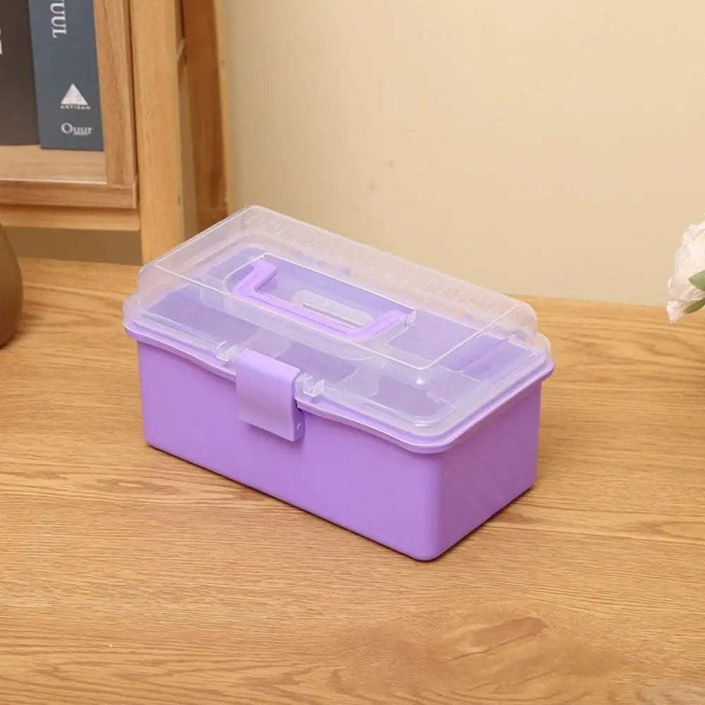 New 2/3 Layers Storage Box Large Capacity Plastic Nail Art Box Multifunctional Portable Jewelry Organizer Small Items