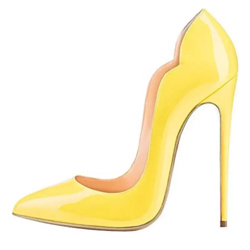 Pink sexy shallow mouth12cm super high heels for women with slim heels,high-end and versatile professional red sole single shoes