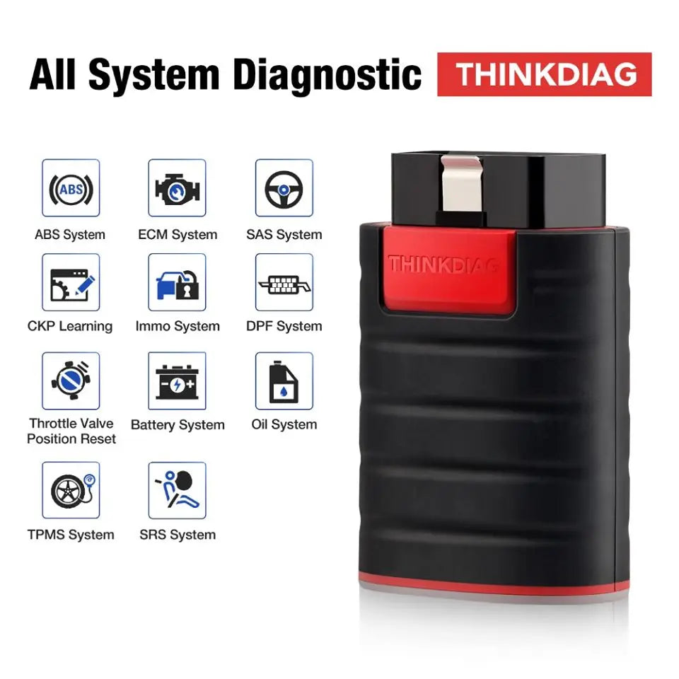 Overseas Warehouse Thinkcar Thinkdiag Full System Obd2 Scanner Diagnostic Tool With All Brands License Free Update for One Year