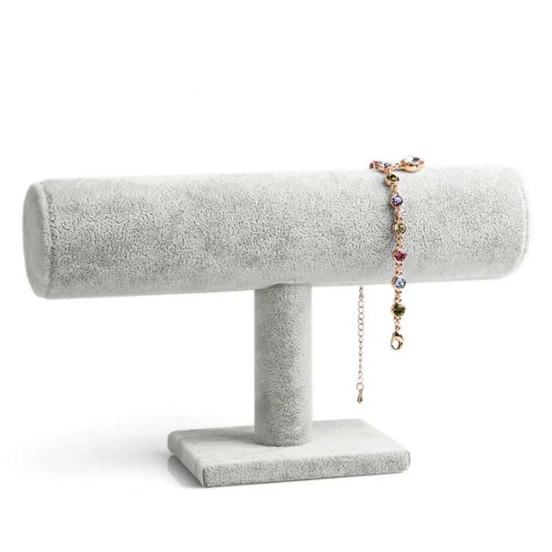 6 Colors Upright Velvet Bracelet Chain Watch Upright Display Rack Jewelry Organizer Hard Jewelry Display Stand Holder