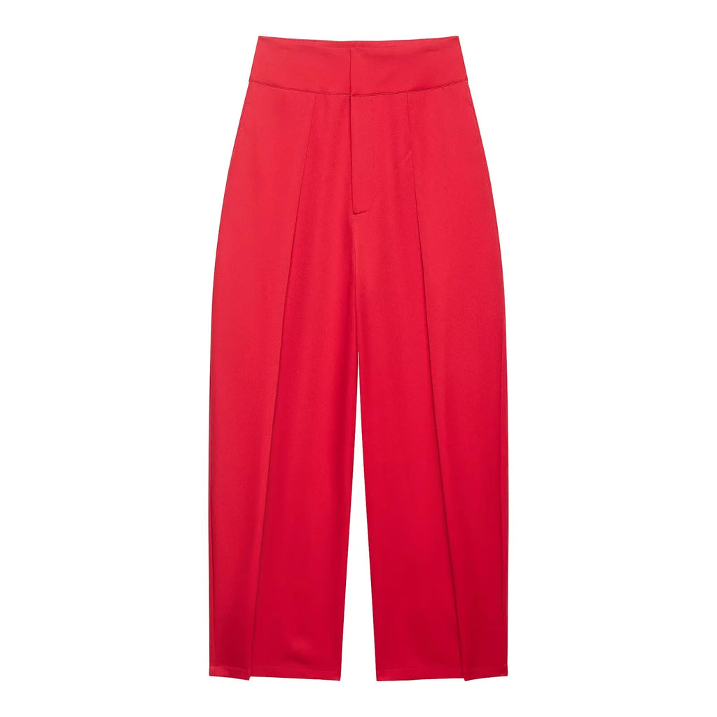 Koekop Office outfits High-waisted pleated balloon Ladies Pants Fashion Office Wear High waist Pants for Women Formal Pants