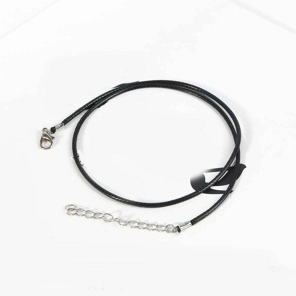 50-100Pcs Leather Necklace Chains Bracelet Cord Clasps for Pendants, Bulk Waxed Rope Necklace String, Jewelry Making Supplies