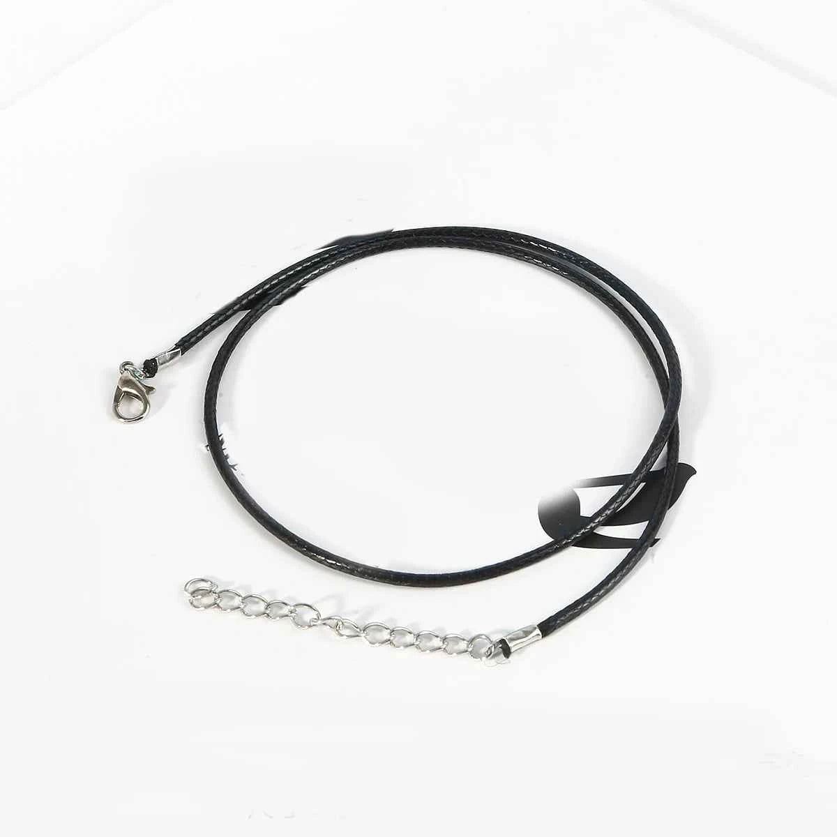 50-100Pcs Leather Necklace Chains Bracelet Cord Clasps for Pendants, Bulk Waxed Rope Necklace String, Jewelry Making Supplies