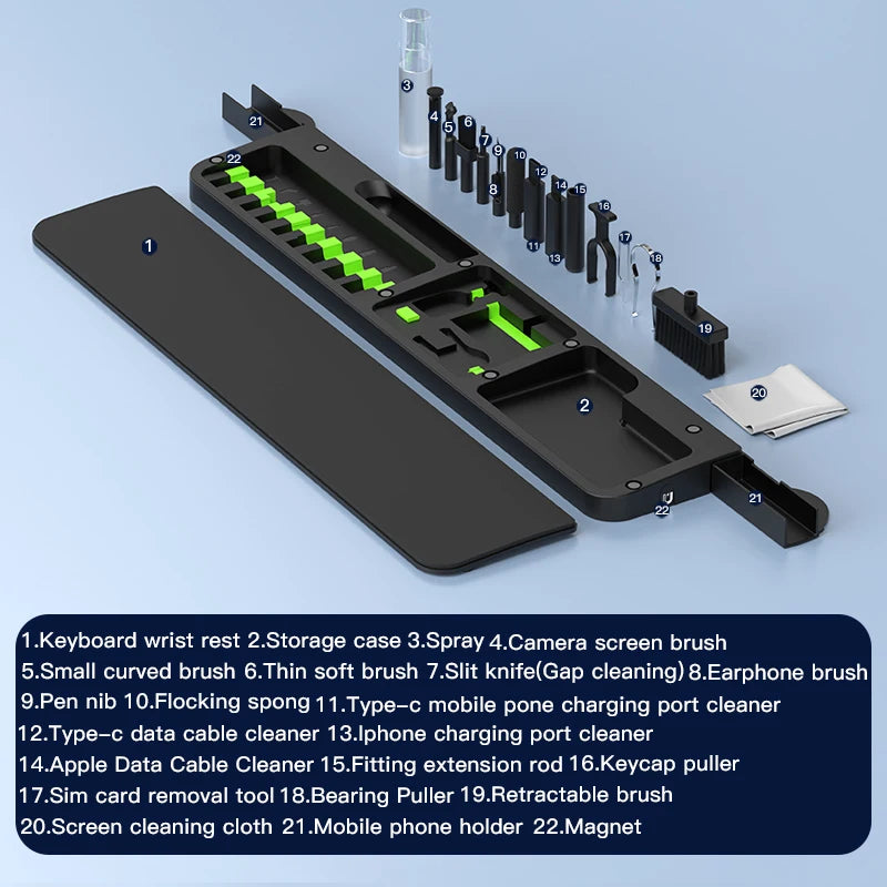 Multi-Device Keyboard And Earphone Cleaning Brush Set