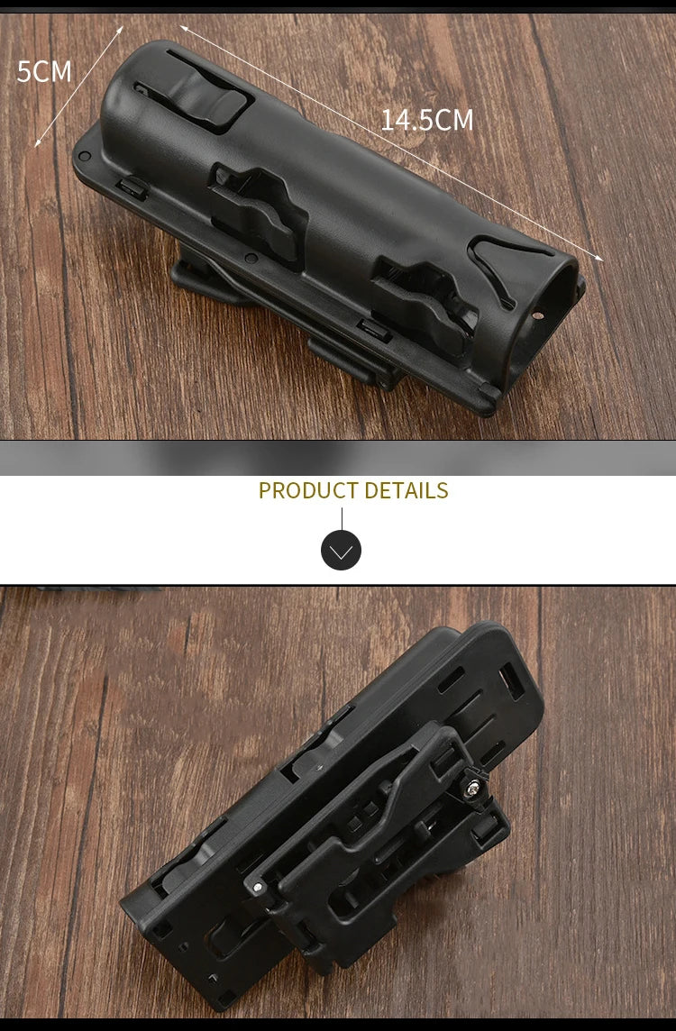 360 Degree Rotation Retractable Baton Case Holster Universal Extensible Baton Holder Self Defense EDC Outdoor Survial Tool