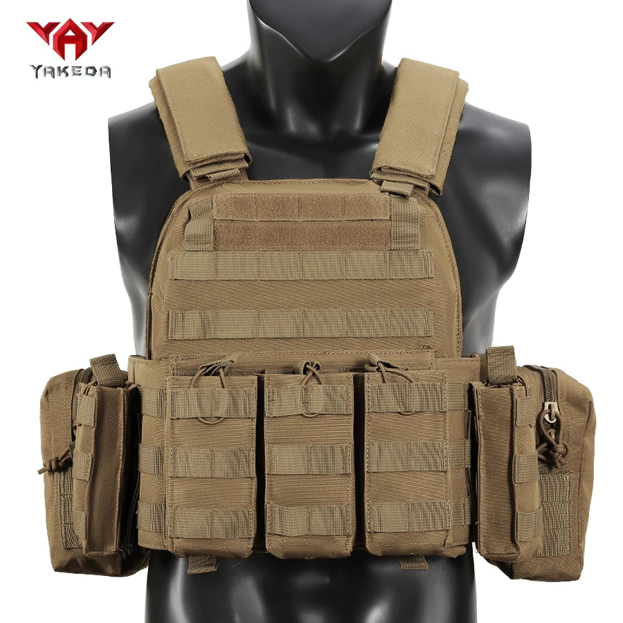 YAKEDA Quick disassembly training vest, detachable and expandable, comfortable, breathable, wear-resistant and tear resistant