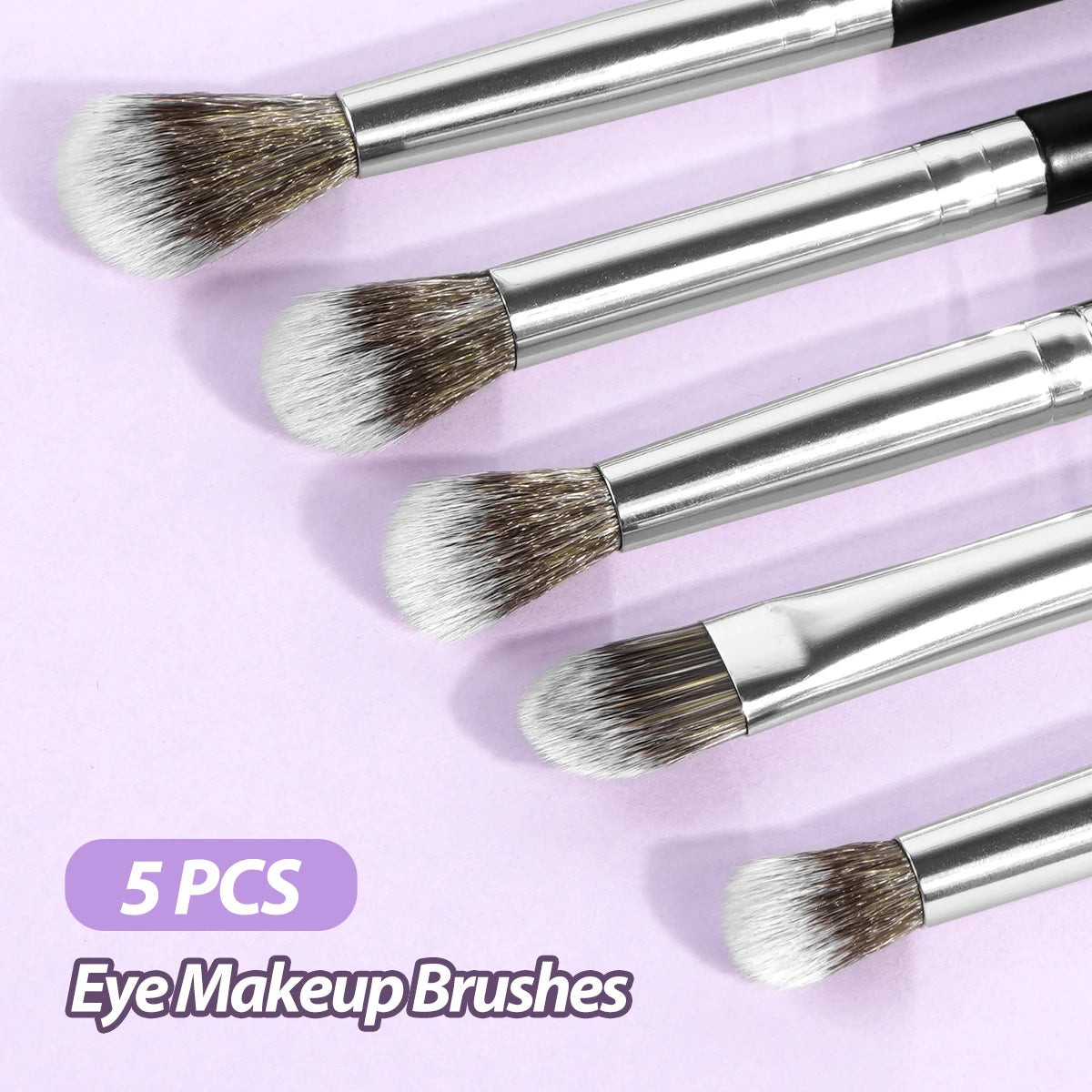 Eye Shadow Makeup Brush Set 5pcs Concealer Brush Eye Cosmetic Soft Bristles Brush Portable Beauty Makeup Tools for Beginner