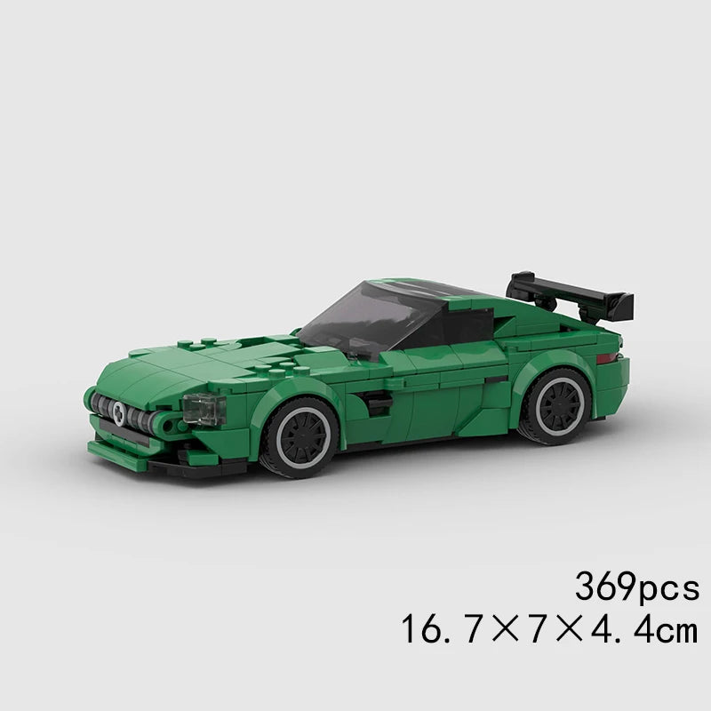 MOC Car Speed RX7 AE86 Chiron R8 Creative Racing Vehicle Model Building Block Super Race brick City Rally Sport Toy Technical