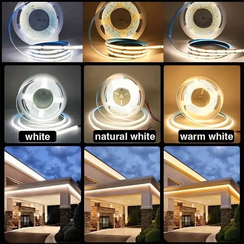 COB LED Strip Lights 5V High Density Linear Lighting Press Switch LED Tape Ribbon Flexible RA90 For Living Room Cabinet Decor