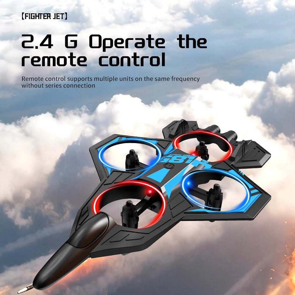 YL86 RC Plane Helicopter Three speed switching Aircraft Rolling at 360 °Fighter Hover at fixed height RC Drone Toys