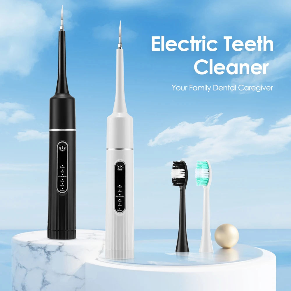 Electric Tooth Cleaner Waterproof Toothbrush Sonic Vibration Dental Scaler Plaque Calculus Tartar Remover Teeth Cleaning Tools