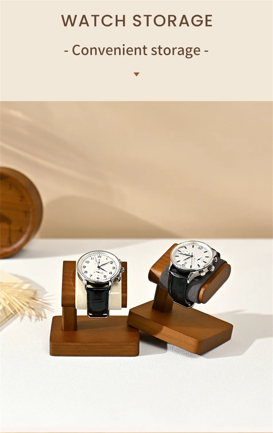 Oirlv Wooden Jewelry Organizer Bracelet Watch Display Stand Jewelry Storage Holder Watch Rack Watch Display Props For Showcase