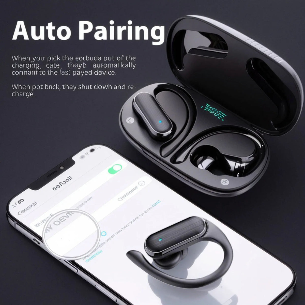 Bluetooth Wireless Earbuds With Mic – HD Sound & Touch
