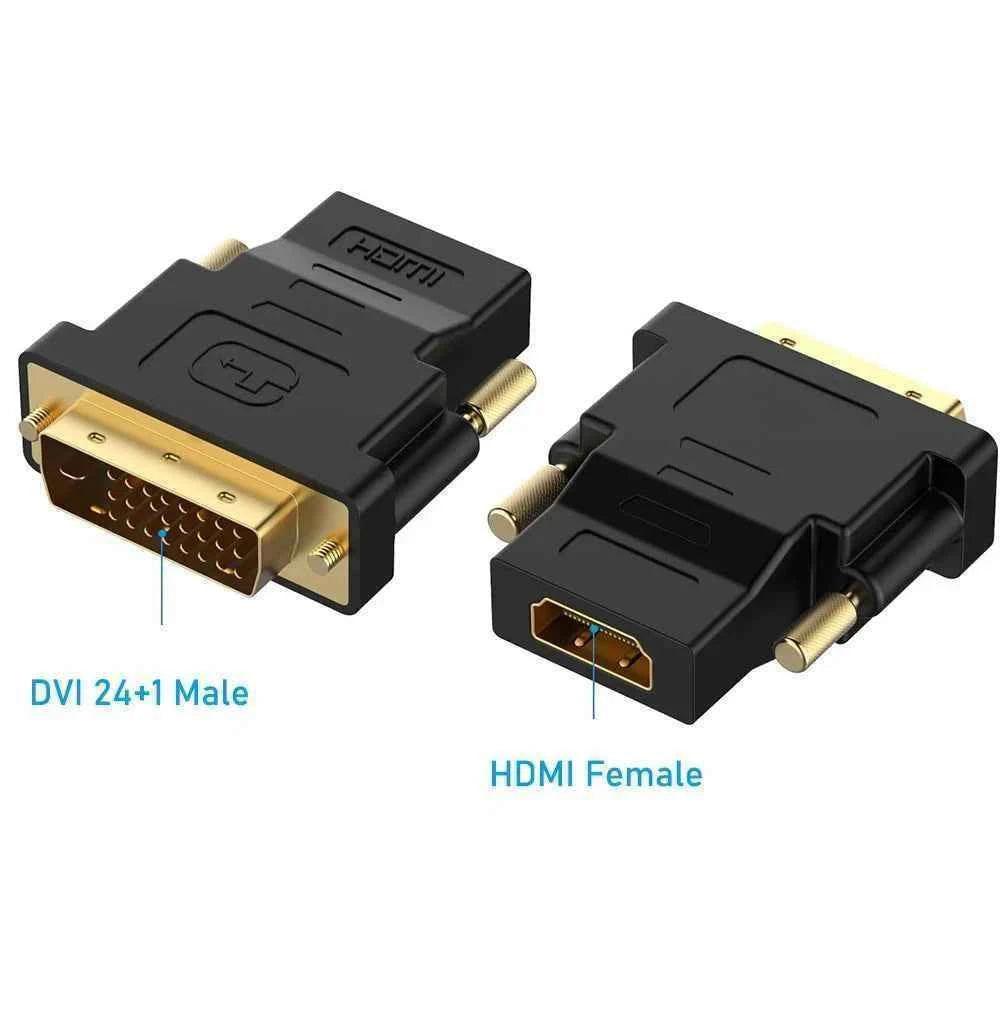 DVI to HDMI adapter Bi-Directional HDMI to DVI Cable adapter Coupler DVI to HDMI cable Converter  for Monitor HDTV PC PS4 Xbox