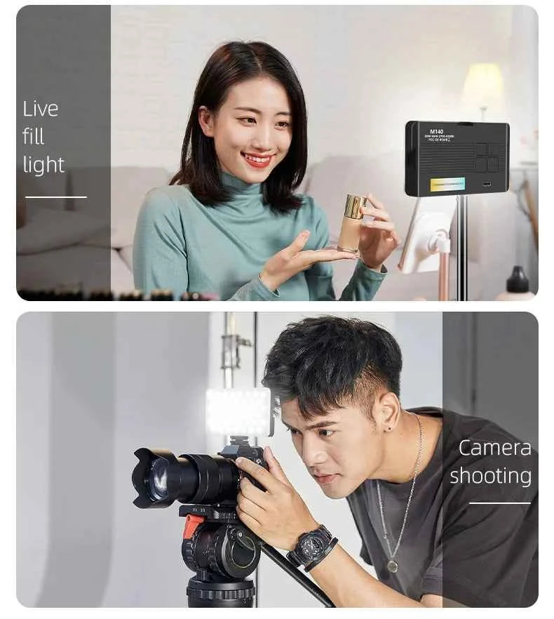 Rechargeable LED fill light 3 color temperature modes portable pocket light For cell phones laptops makeup youtube selfie videos