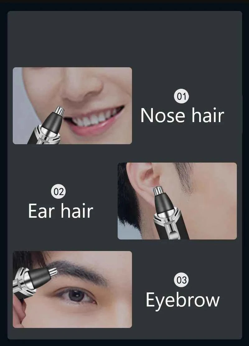 Kemei Nose Hair Trimmer Nasal Wool Implement Nose Hair Cut Washed Trimmer Clipper And Hair Razor Epilator Remover Nose Hair