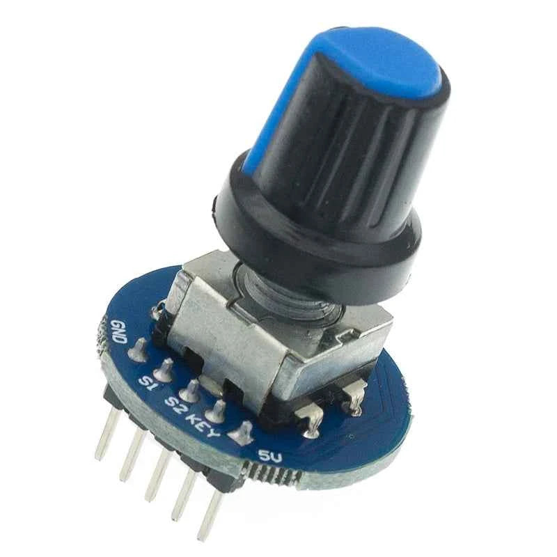 TENSTAR 2PCS Rotary Encoder Module Brick Sensor Development Round Audio Rotating Potentiometer Knob Cap EC11