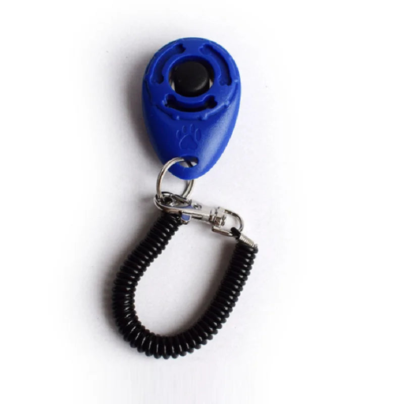 Blue Color Pet Training Clicker with Wrist Strap for Dogs and Cats