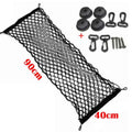 90x40cm Mesh Rack Universal Car Trunk Rear Storage Luggage Nylon Elastic Mesh Strap Hook Pocket Car Trunk Organizer