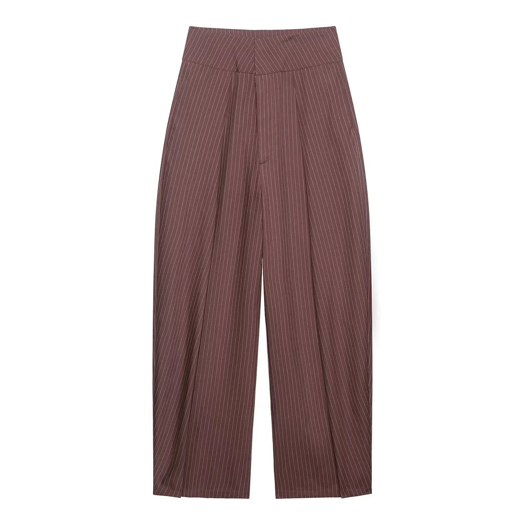 Koekop Office outfits High-waisted pleated balloon Ladies Pants Fashion Office Wear High waist Pants for Women Formal Pants