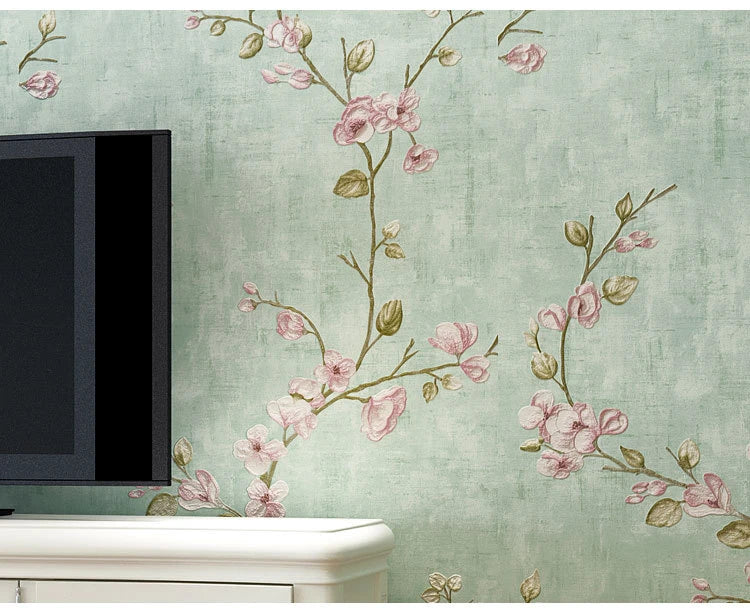 Home Improvement Wall Painting Wallpaper Contact Paper Bedroom Living Room 3D Floral Wall Papers home decor papel de parede