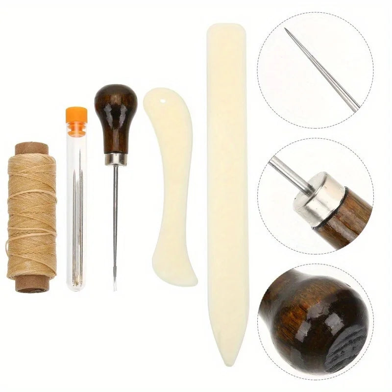 Tools Kit Sewing Craft Diy Working Book Tool Stitching Set Binding Needles Folder Bone Paper Supplies Repair Press Bookbinding