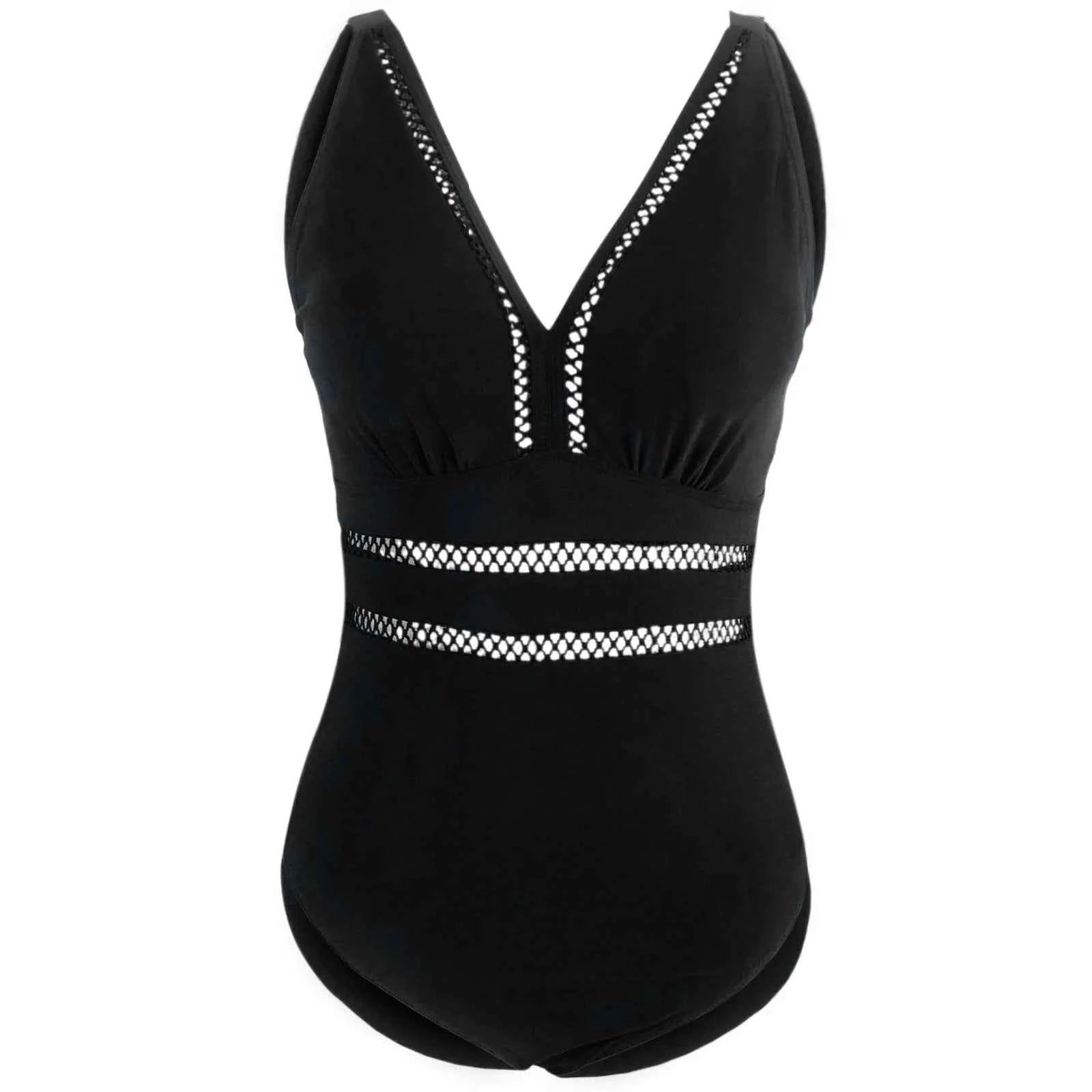 Women'S Suit Women'S Large Size Swimsuit Solid Color Swimsuit Mesh Stitching Printed Swimsuit Bikini летний костюм женский